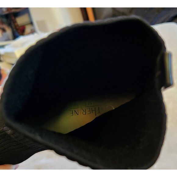 Catherine Malandrino Dnonito Black Pointed Toe Knit High Heel Booties Boots 7.5 - Picture 4 of 5